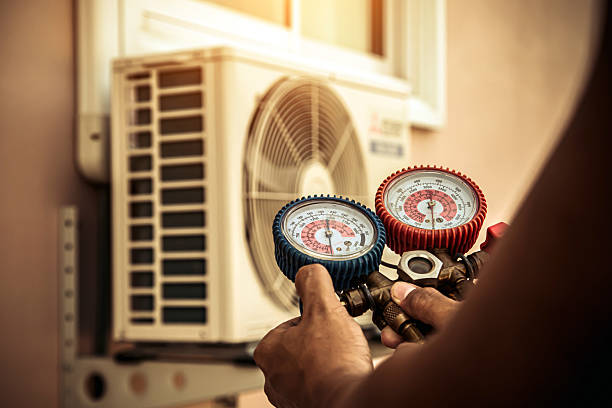 Professional Hvac technician working in Manchester, OH